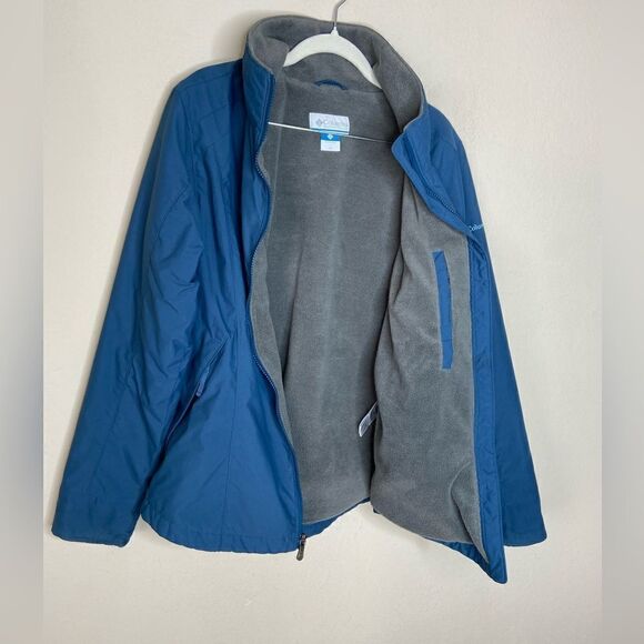Columbia Blue Jacket Windbreaker Fleece Size M - Picture 8 of 8